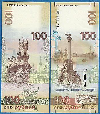 Crimea: un conto di 100 rubli. Foto della nuova nota da cento rubli